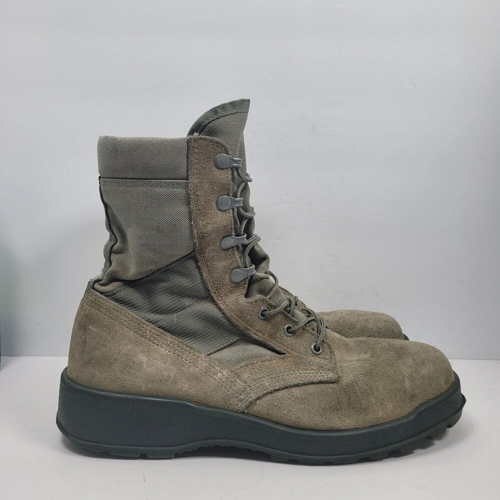 Mondo PT UFCW Men's Green Genuine Leather Military Combat Boots US Size 10.5R